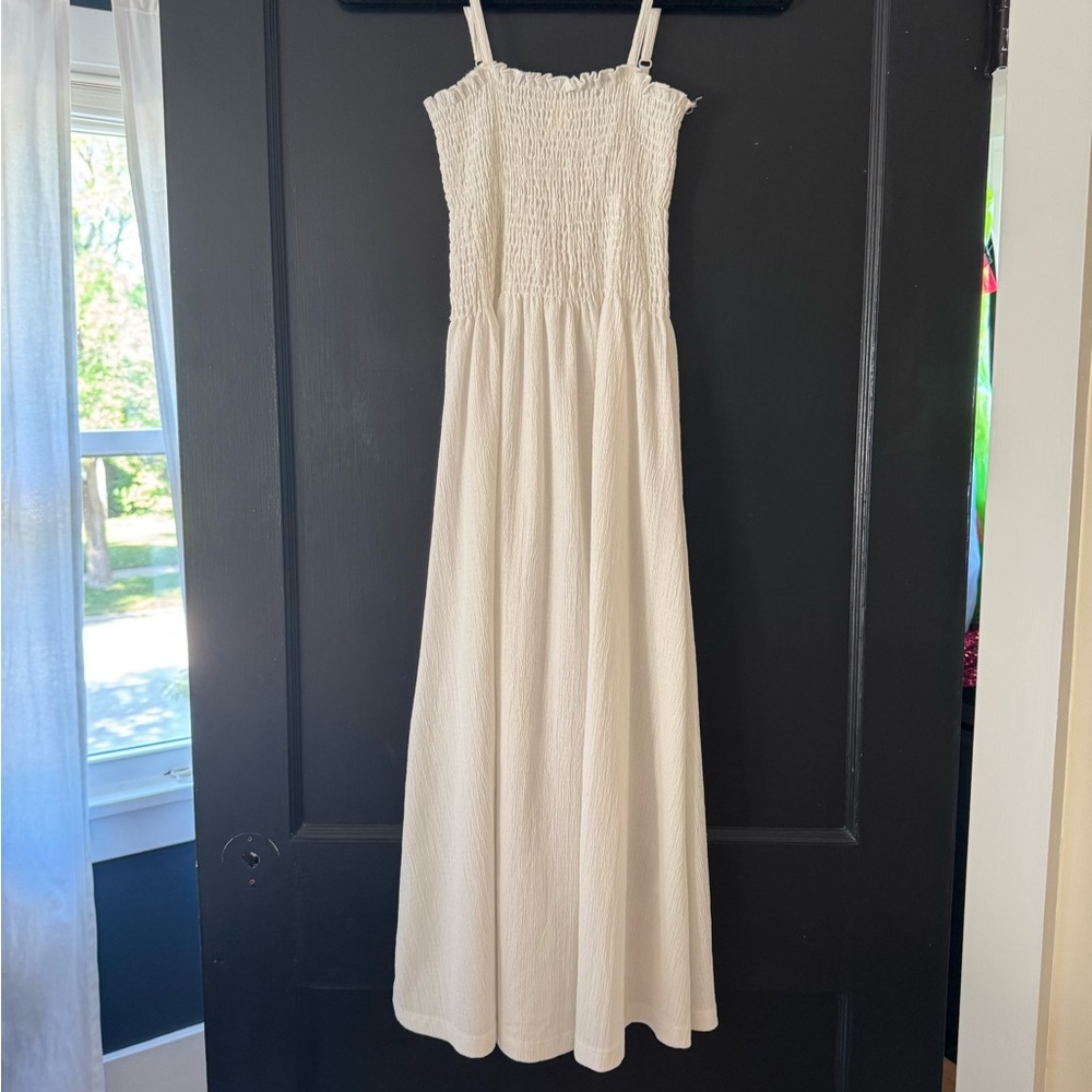 H&M White Midi Dress